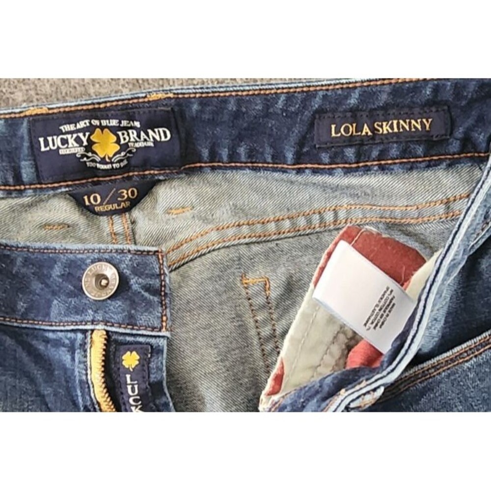 Lucky Brand Jeans Women's 10/30 Lola Skinny Stretch Dark Wash Low Rise Denim - Picture 6 of 11